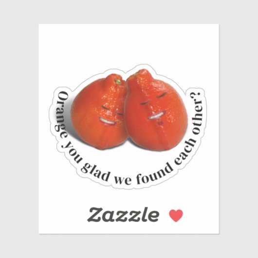 Oranje liefhebbers Valentijnsdag Sticker (Vel)