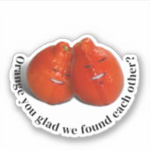 Oranje liefhebbers Valentijnsdag Sticker (Voorkant)