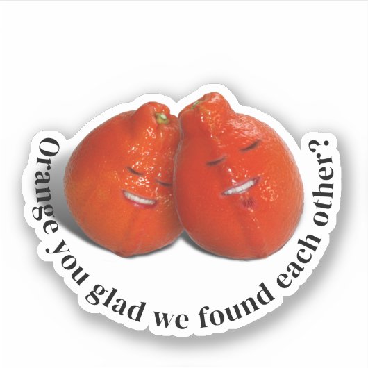 Oranje liefhebbers Valentijnsdag Sticker (Voorkant)