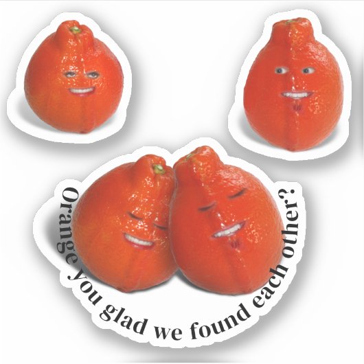 Oranje liefhebbers Valentijnsdag Sticker (Voorkant)