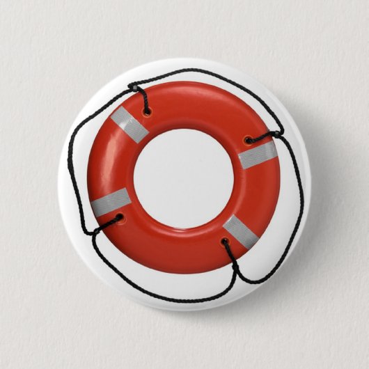 ORANJE LIFE RING RONDE BUTTON 5,7 CM (Voorkant)