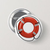 ORANJE LIFE SAVER RONDE BUTTON 5,7 CM (Voorkant /achterkant)
