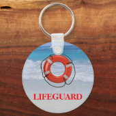 ORANJE LIFESAVER OP BEACH SLEUTELHANGER (Voorkant)