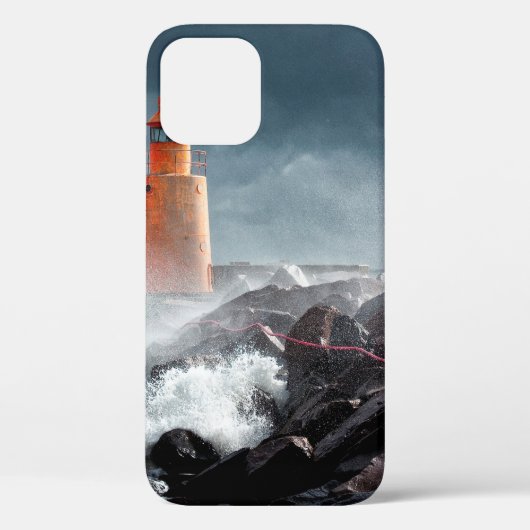 ORANJE LIGHTHOUSE OP ROCK Case-Mate iPhone CASE (Achterkant)