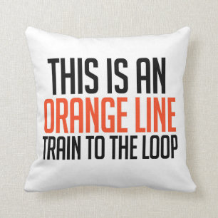 Oranje Lijn Trein naar de Loop Kussen
