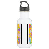 Oranje lijn waterfles  (Achterkant)