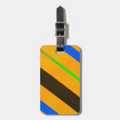 Oranje lijnen bagagelabel (Voorkant verticaal)