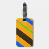 Oranje lijnen bagagelabel (Achterkant verticaal)