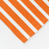 Oranje lijnen en roze dozen fleece deken (Hoek)