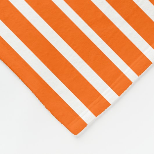 Oranje lijnen en roze dozen fleece deken (Hoek)