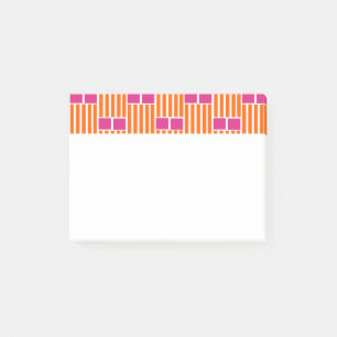Oranje lijnen en roze dozen post-it® notes