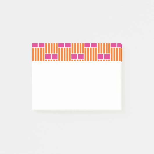 Oranje lijnen en roze dozen post-it® notes (Voorkant)