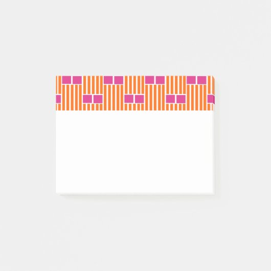 Oranje lijnen en roze dozen post-it® notes (Voorkant)