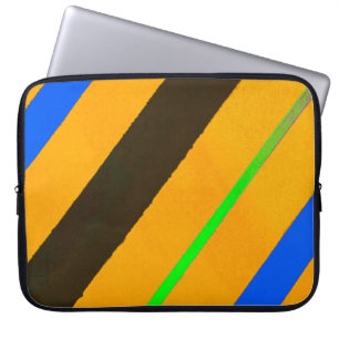 Oranje lijnen laptop sleeve