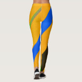 Oranje lijnen leggings (Achterkant)