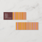 Oranje lijnen mini visitekaartje (Voorkant / Achterkant)