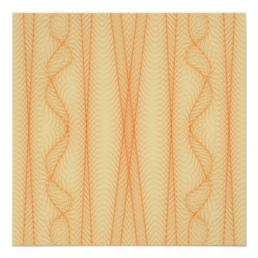 Oranje lijnen op gele achtergrond perfect poster (Voorkant)
