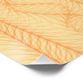 Oranje lijnen op gele achtergrond perfect poster (Hoek)