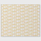 oranje lijntekenpatroon cadeaupapier (Vlak)