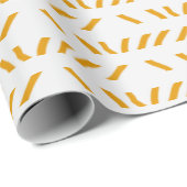 oranje lijntekenpatroon cadeaupapier (Rol Hoek)