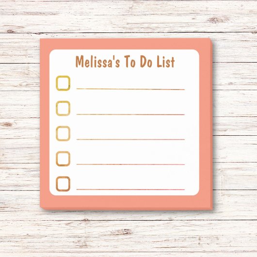 Oranje lijst met taken post-it® notes