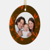 Oranje Lijst van vlinder Keramisch Ornament (Rechts)