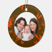 Oranje Lijst van vlinder Keramisch Ornament (Links)