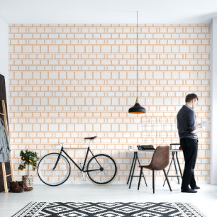 Oranje Lijsten galerij geometrisch horizontaal pat Behang