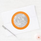 Oranje Lijsten Sticker (Envelop)