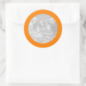 Oranje Lijsten Sticker (Tas)
