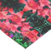 Oranje Lilies Floral Abstract Pattern Korte Tafelloper (Hoek)