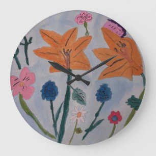 Oranje Lilies-klok Grote Klok
