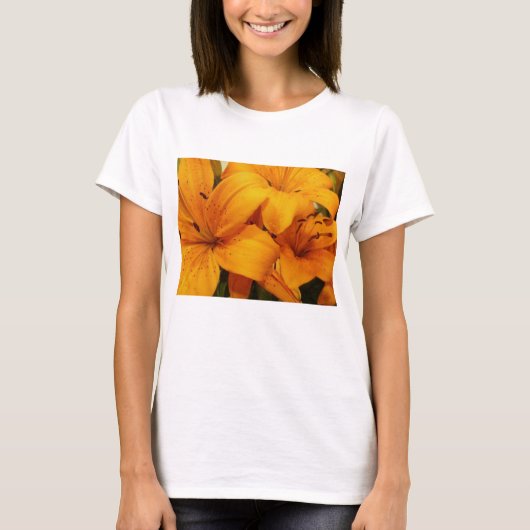 Oranje Lilies T-Shirt (Voorkant)