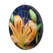 Oranje Lilly Flower Blossom Dartbord (Voorkant Rechts)