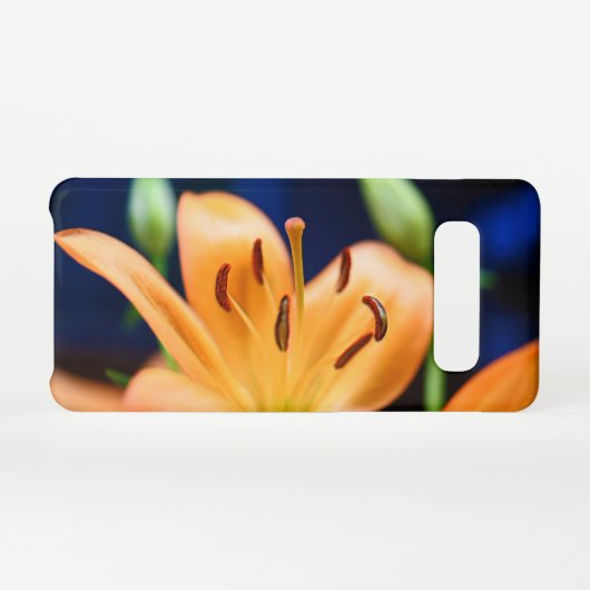 Oranje Lilly Flower Blossom Samsung Galaxy Hoesje (Achterkant horizontaal)