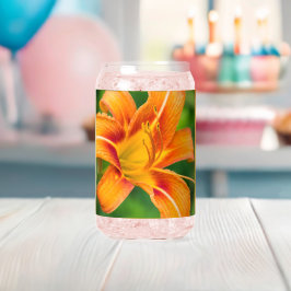 Oranje Lily Blikvorm Glas