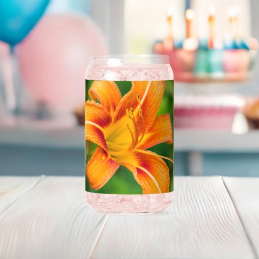 Oranje Lily Blikvorm Glas (Insitu (Baby Shower))