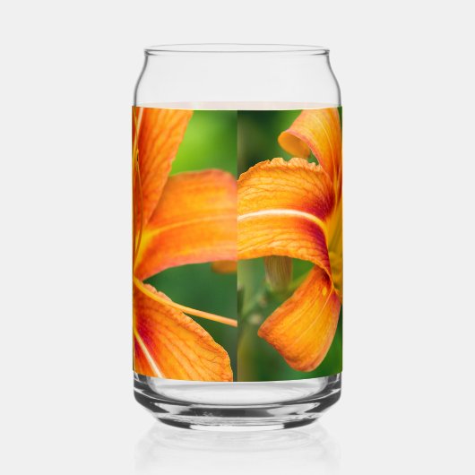 Oranje Lily Blikvorm Glas (Rechts)
