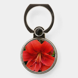 Oranje Lily Bloom Floral Telefoonring