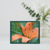 Oranje Lily Briefkaart (Staand voorkant)