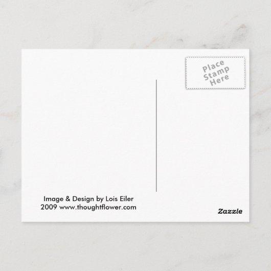 Oranje Lily Briefkaart (Achterkant)