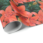 Oranje Lily Cadeaupapier (Rol Hoek)
