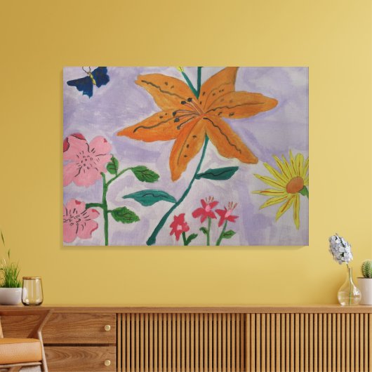 Oranje Lily Canvas Art (Insitu (Woonkamer))