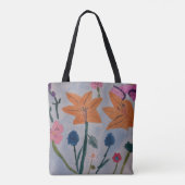 Oranje Lily Canvas tas (Achterkant)
