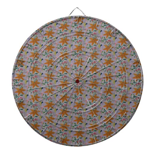 Oranje Lily Dartbord (Voorkant)