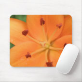 Oranje Lily Floral Mousepad Muismat (Met muis)