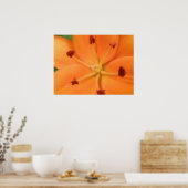 Oranje Lily Floral Print (Keuken)