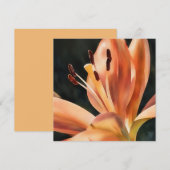 Oranje Lily Flower Art Flat Note Kaart (Voorkant / Achterkant)