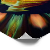 Oranje Lily Flower Floral Abstract Art Poster (Hoek)