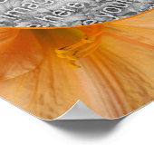 Oranje Lily Flower Lijst Creëer Uw eigen foto Poster (Hoek)